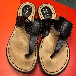 BOC Black Leather Sandals